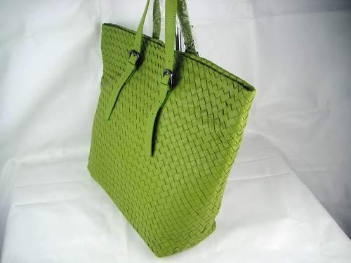 Bottega Veneta Lambskin Tote Bag 1027 green